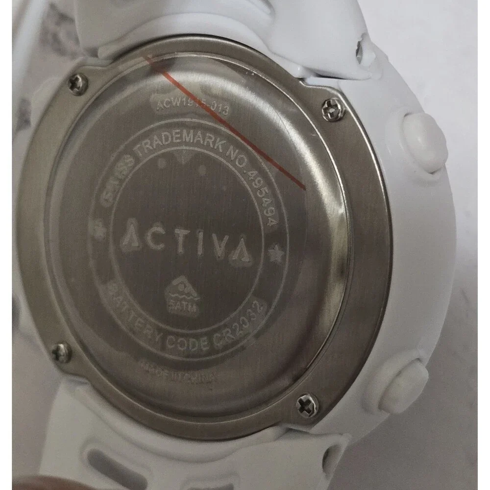 Activa X Invicta Men’s 50mm Digital Sport Watch White ACW1915-013 Brand New